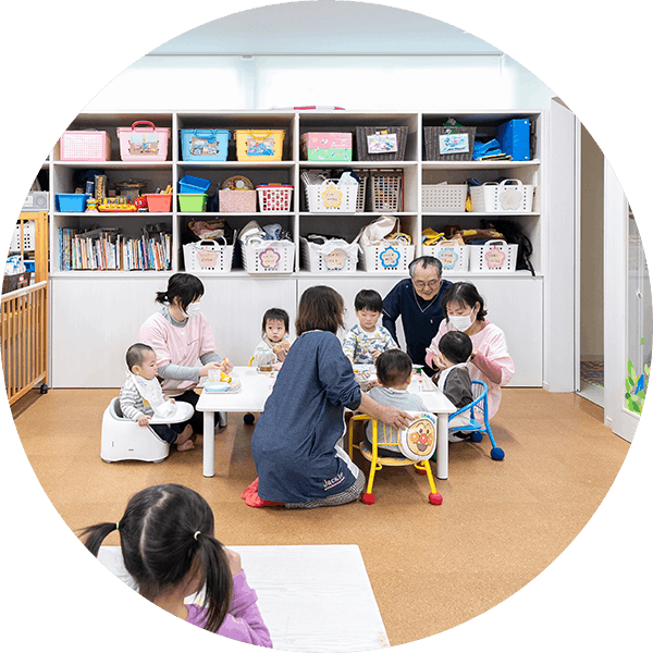 充実した病児保育室「わんぱくキッズ」併設